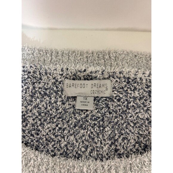 Barefoot Dreams Size 1X Sweater CozyChic Seaside Crew Neck Pullover Ocean Zebra - Picture 4 of 12